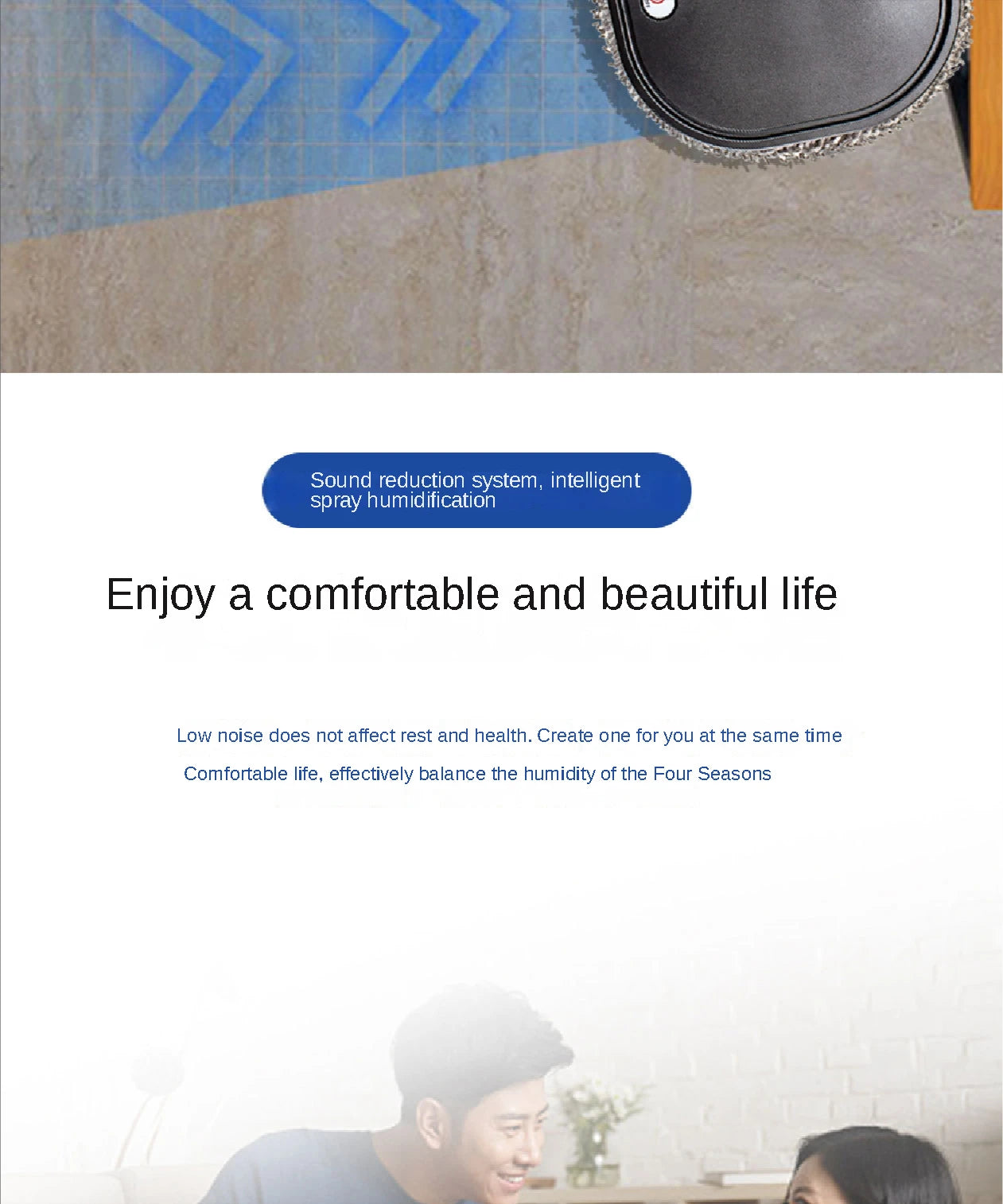 NEW Rechargeable Smart Sweeping and Mop Robot Vacuum Cleaner Dry and Wet mopping robot Home Appliance with Humidifying Spray