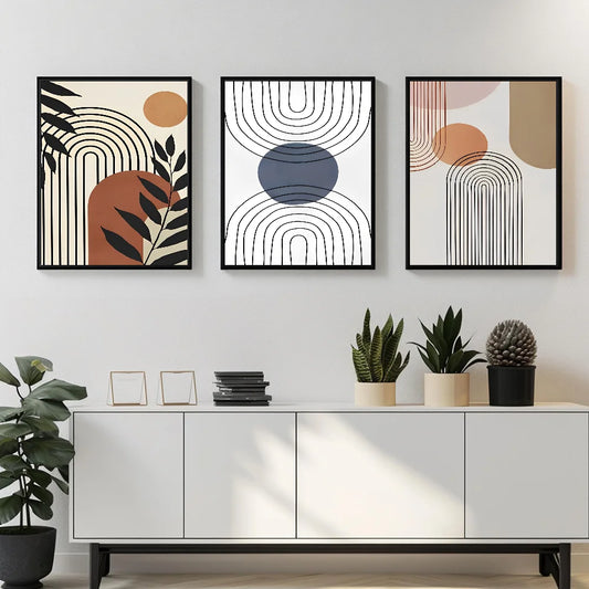Abstract Bohemian Art   Poster Self-adhesive Art Waterproof Paper Sticker Coffee House Bar Room Wall Decor