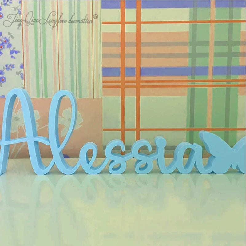 Freestanding Name Sign, Custom Plaque, Nursery Shelf Decoration, Boy Girl Baby Shower Gift Blocks, Birthday, Newborn Wooden Name